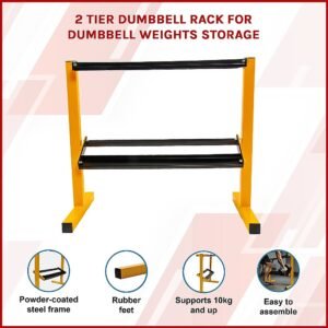 2 Tier Dumbbell Rack for Dumbbell Weights Storage | Fitness Equipment Store