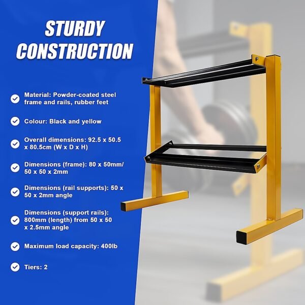 2 Tier Dumbbell Rack for Dumbbell Weights Storage | Fitness Equipment Store