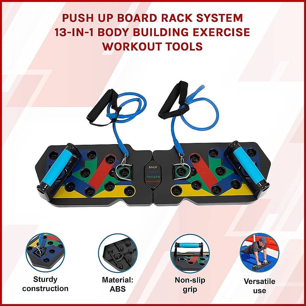 Push Up Board Rack System 13-in-1 Body Building Exercise Workout Tools 3 Push Up Board Rack System 13-in-1 Body Building Exercise Workout Tools - Image 3