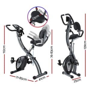 Everfit Folding Exercise Bike Magnetic X-Bike Aerobic Trainer Indoor Cycling | Fitness Equipment Store