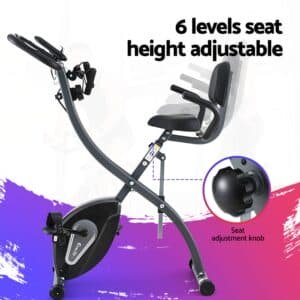Everfit Folding Exercise Bike Magnetic X-Bike Aerobic Trainer Indoor Cycling | Fitness Equipment Store