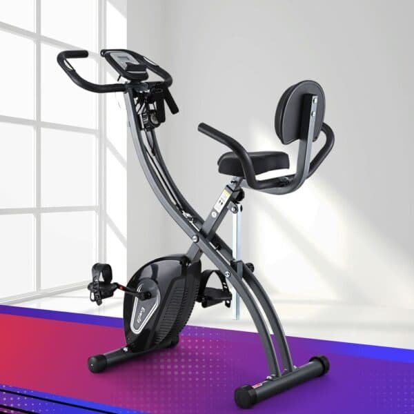 Everfit Folding Exercise Bike Magnetic X-Bike Aerobic Trainer Indoor Cycling | Fitness Equipment Store