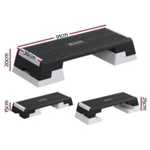 Everfit 3 Level Aerobic Step Adjustable Stepper for Home Workouts | Fitness Equipment Store