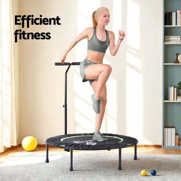 Everfit 40inch Fitness Foldable Trampoline Jumping Rebounder Home Gym Handrail | Fitness Equipment Store