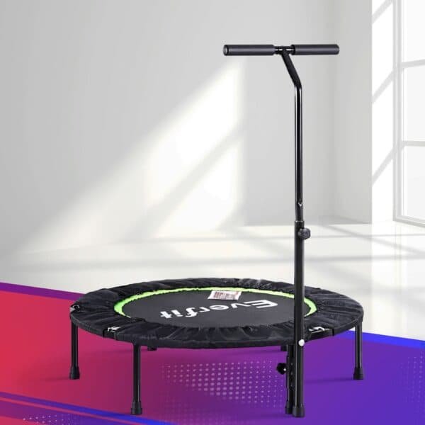 Everfit 40inch Fitness Foldable Trampoline Jumping Rebounder Home Gym Handrail | Fitness Equipment Store