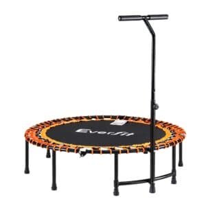 Everfit 48inch Fitness Foldable Trampoline Jumping Rebounder Home Gym Handrail | Fitness Equipment Store