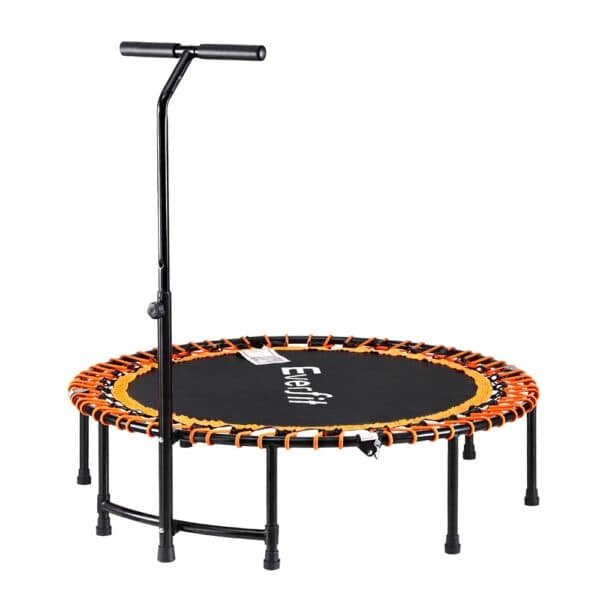 Everfit 48inch Fitness Foldable Trampoline Jumping Rebounder Home Gym Handrail | Fitness Equipment Store