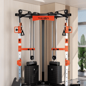SmartFit C1 Max Multi Functional Cable Crossover Station 140kgs Pin Loaded Machine + Multi Func Bench+7Ft Olympic Barbell + 100kgs Weights | Fitness Equipment Store