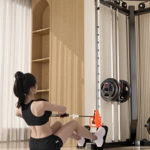 SmartFit C1 Max Multi Functional Cable Crossover Station 130kgs Pin Loaded Machine + Multi Func Bench+7Ft Olympic Barbell + 100kgs Weights | Fitness Equipment Store