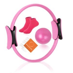 Pilates Ring Kit ‚Äì Pilates 14" Magic Circle, 9" Mini Exercise Ball for Inner Thighs, Arms & Core Toning ‚Äì Home Pilates Fitness Ring Workout Set for Women Beginner Starter kit