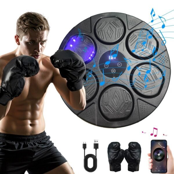 Bluetooth Smart Punching Bag Wall Pad 9 Speeds w/ Gloves | Fitness Equipment Store