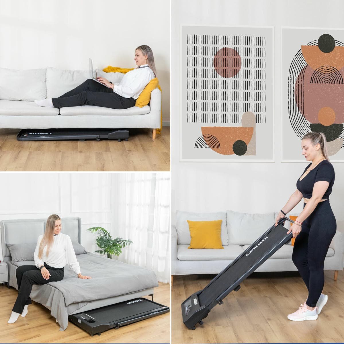 2HP Walking Pad Treadmill w/ Remote, Foldable Handrail, and Tablet Holder 6 2HP Walking Pad Treadmill w/ Remote, Foldable Handrail, and Tablet Holder - Image 6