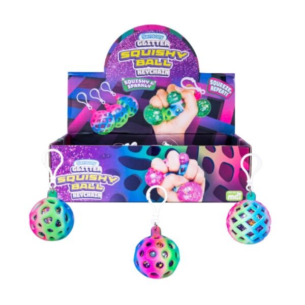Sensory Squishy Ball K/C Glitter (SENT AT RANDOM) | Fitness Equipment Store