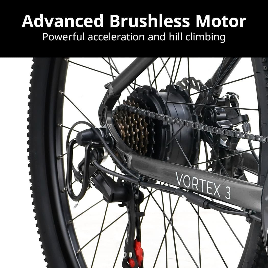 VALK Vortex 3 Electric Bike, Medium Frame Mountain ebike, Gunmetal Grey 5 VALK Vortex 3 Electric Bike, Medium Frame Mountain ebike, Gunmetal Grey - Image 5