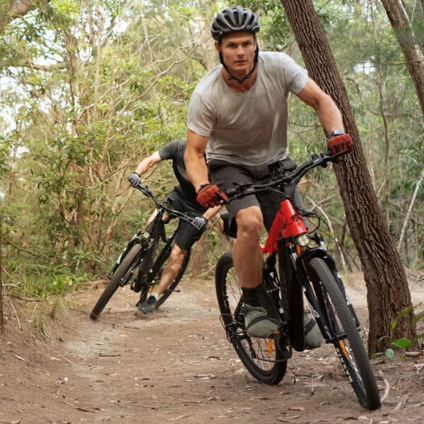 2023 Valk MX7 Electric Bike Medium frame Mountain ebike, Black and Red | Fitness Equipment Store