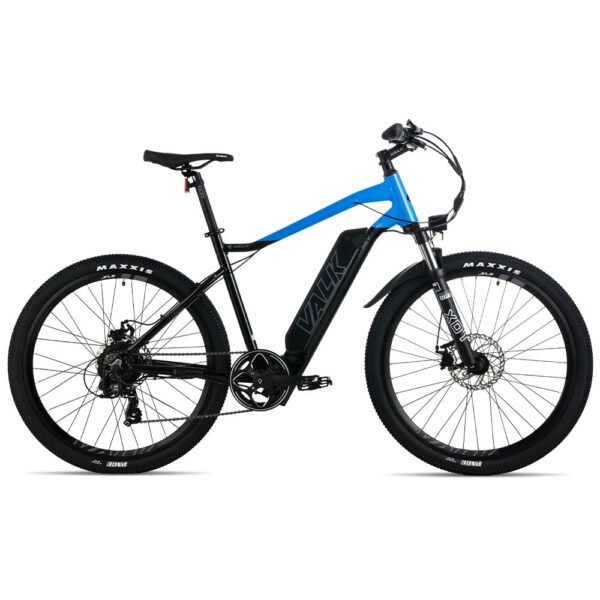 2023 Valk MX7 Electric Bike Medium frame Mountain ebike, Black and Blue | Fitness Equipment Store