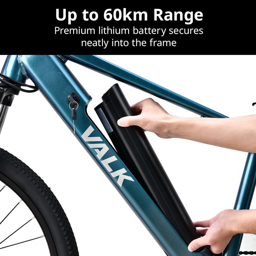VALK Vortex 3 Electric Bike, Medium Frame Mountain ebike, Metallic Teal 8 VALK Vortex 3 Electric Bike, Medium Frame Mountain ebike, Metallic Teal - Image 8