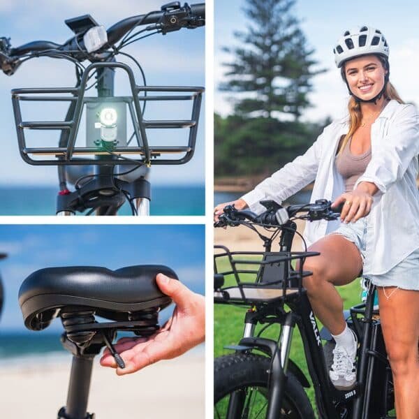 VALK Electric Fat Tyre Tricycle, 500W, Throttle, Hydraulic Disc Brakes, Alloy Frame, Suspension, Black | Fitness Equipment Store