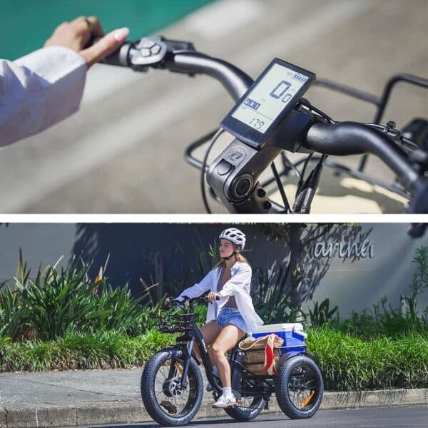 VALK Electric Fat Tyre Tricycle, 500W, Throttle, Hydraulic Disc Brakes, Alloy Frame, Suspension, Black | Fitness Equipment Store