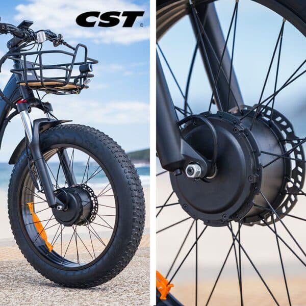 VALK Electric Fat Tyre Tricycle, 500W, Throttle, Hydraulic Disc Brakes, Alloy Frame, Suspension, Black | Fitness Equipment Store