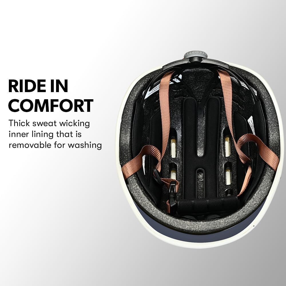 VALK Retro Bike Helmet, 56-61cm S, M, L Universal Dial Fit System, Shadow Navy 2 VALK Retro Bike Helmet, 56-61cm S, M, L Universal Dial Fit System, Shadow Navy - Image 2