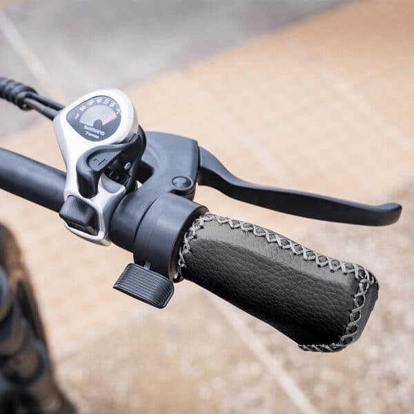 VALK Nomad Electric Fat Tyre Bike, 500W, 45km/hr, Throttle ebike, Disc Brakes, Shimano 7 spd, 20x4" Kenda Tyres, Suspension, Black | Fitness Equipment Store