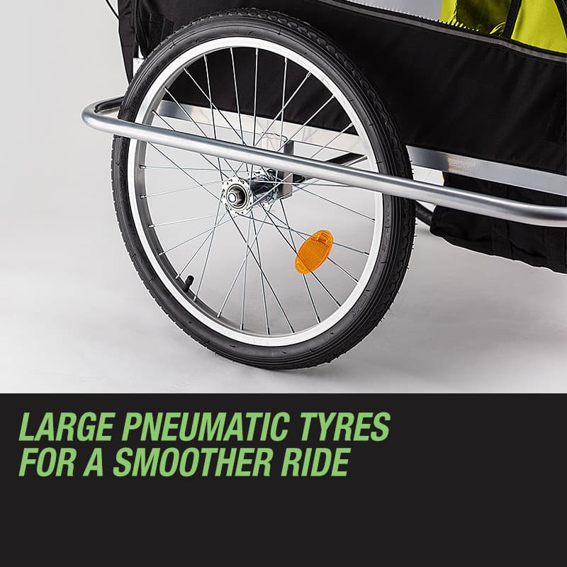Tag-along Kids Bike Trailer Bicycle Pram Stroller Children Jogger Yellow 7 Tag-along Kids Bike Trailer Bicycle Pram Stroller Children Jogger Yellow - Image 7
