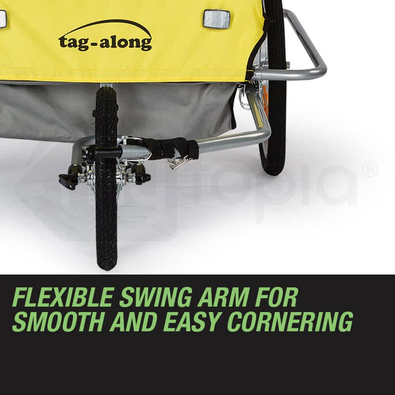 Tag-along Kids Bike Trailer Bicycle Pram Stroller Children Jogger Yellow 8 Tag-along Kids Bike Trailer Bicycle Pram Stroller Children Jogger Yellow - Image 8
