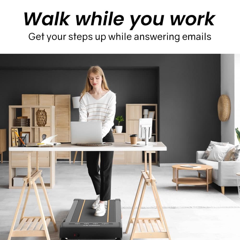 PROFLEX Electric Walking Pad Under Desk Treadmill, Compact Foldable Size, Tablet Holder, LCD Display, Walk or Light Jog 4 PROFLEX Electric Walking Pad Under Desk Treadmill, Compact Foldable Size, Tablet Holder, LCD Display, Walk or Light Jog - Image 4
