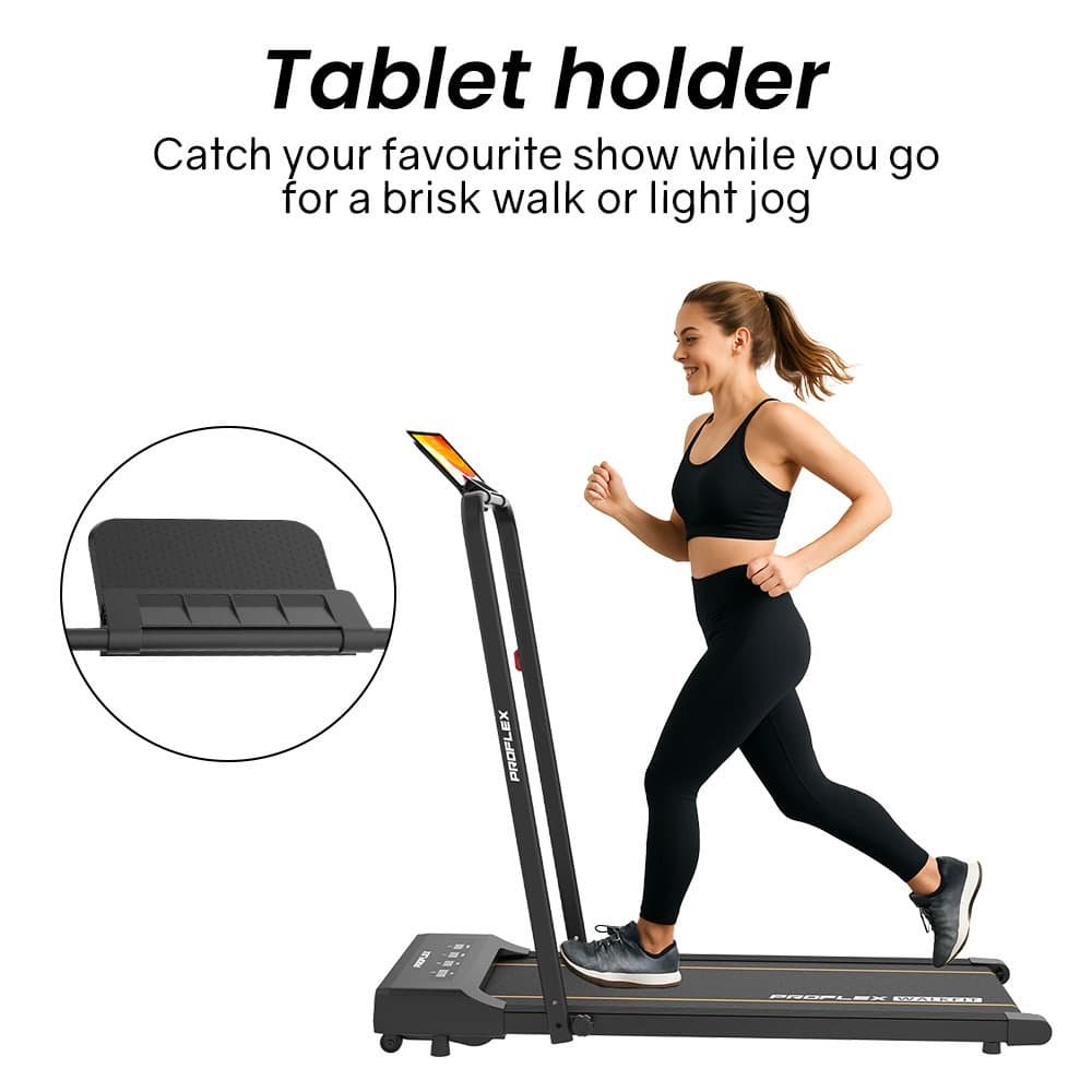 PROFLEX Electric Walking Pad Under Desk Treadmill, Compact Foldable Size, Tablet Holder, LCD Display, Walk or Light Jog 7 PROFLEX Electric Walking Pad Under Desk Treadmill, Compact Foldable Size, Tablet Holder, LCD Display, Walk or Light Jog - Image 7