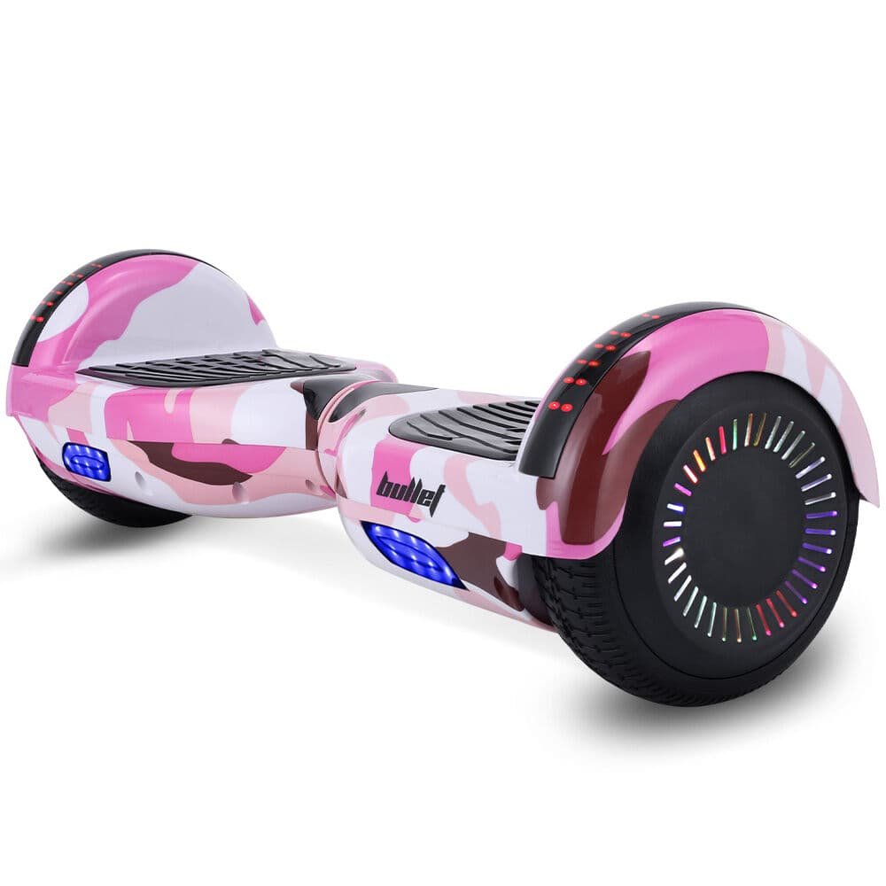 BULLET SX-2000 Hoverboard Scooter, 500W Brushless, Superior Self Balancing System, UL Certified, LED Lights, Pink Camo 1 BULLET SX-2000 Hoverboard Scooter, 500W Brushless, Superior Self Balancing System, UL Certified, LED Lights, Pink Camo