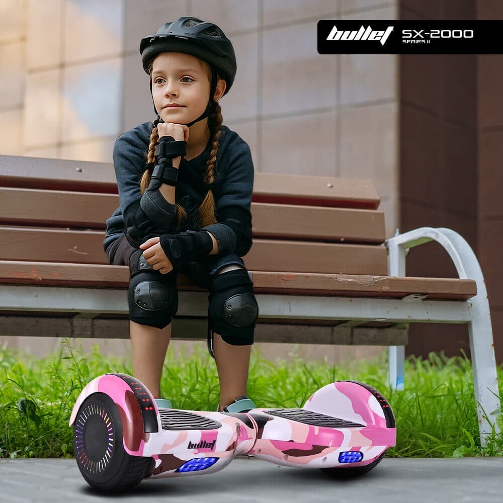 BULLET SX-2000 Hoverboard Scooter, 500W Brushless, Superior Self Balancing System, UL Certified, LED Lights, Pink Camo 10 BULLET SX-2000 Hoverboard Scooter, 500W Brushless, Superior Self Balancing System, UL Certified, LED Lights, Pink Camo - Image 10