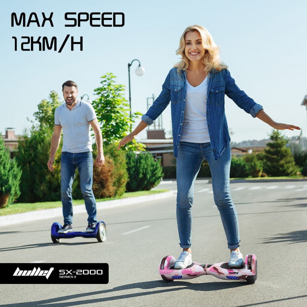 BULLET SX-2000 Hoverboard Scooter, 500W Brushless, Superior Self Balancing System, UL Certified, LED Lights, Pink Camo 14 BULLET SX-2000 Hoverboard Scooter, 500W Brushless, Superior Self Balancing System, UL Certified, LED Lights, Pink Camo - Image 14