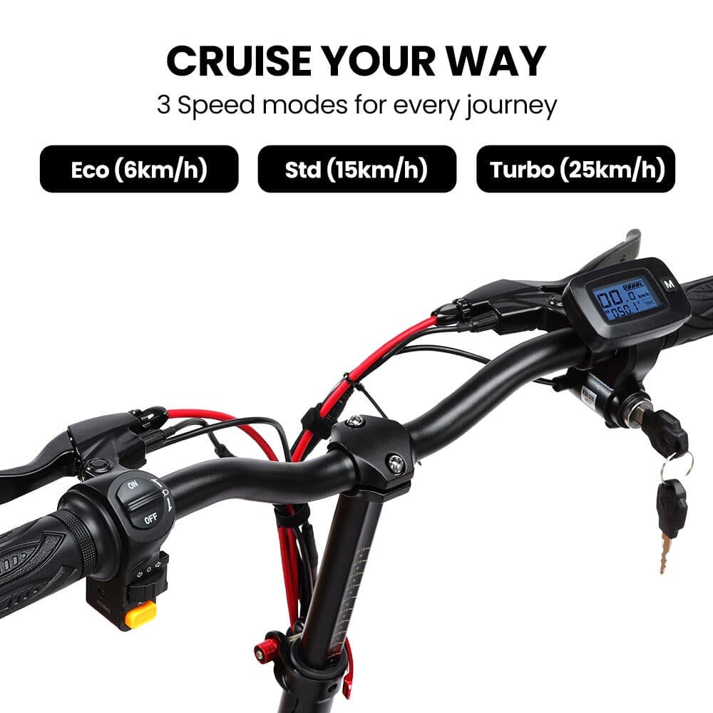 ALPHA Rover Electric Scooter with Seat, 500W 48V 25km/h 30km Range, 14-inch Tyres, Motorised Commuter eScooter for Adults, Black 9 ALPHA Rover Electric Scooter with Seat, 500W 48V 25km/h 30km Range, 14-inch Tyres, Motorised Commuter eScooter for Adults, Black - Image 9