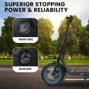 VALK Electric Scooter with Seat, 30km Range, Disc brakes, 14" Tyres, Motorised eScooter for Adults Teens Commuter | Fitness Equipment Store