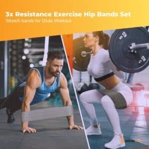 3x Resistance Exercise Hip Bands Set - Stretch Glute Booty Workout Power Loops | Fitness Equipment Store