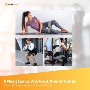 3x Resistance Exercise Hip Bands Set - Stretch Glute Booty Workout Power Loops | Fitness Equipment Store