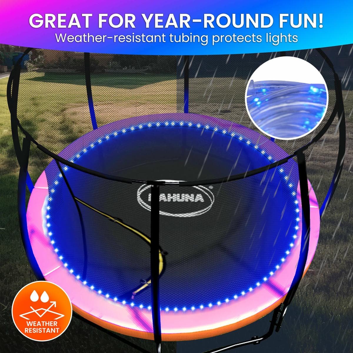 Kahuna LED Kit Suits 10ft Trampolines Multi-Colour Smart Motion Sensor Lighting with 16 colours 8 Kahuna LED Kit Suits 10ft Trampolines Multi-Colour Smart Motion Sensor Lighting with 16 colours - Image 8