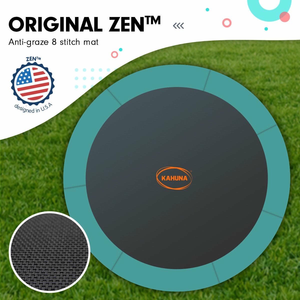 V240-TRA-KAH-06-GN-BB-68237-02.jpg Kahuna 6ft Outdoor Round Green Trampoline With Safety Enclosure And Basketball Hoop Set | Fitness Equipment Store