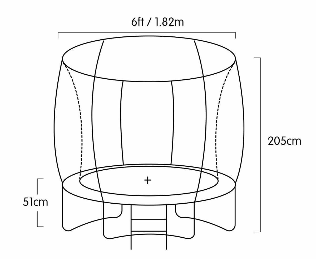 V240-TRA-KAH-06-GN-BB-68237-06.jpg Kahuna 6ft Outdoor Round Green Trampoline With Safety Enclosure And Basketball Hoop Set | Fitness Equipment Store