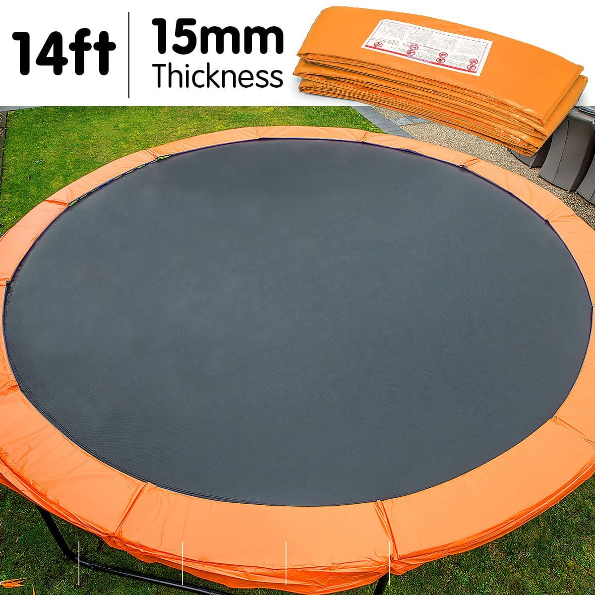 Kahuna 14ft Trampoline Replacement Pad Round - Orange 3 Kahuna 14ft Trampoline Replacement Pad Round - Orange - Image 3