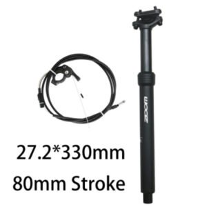 ZOOM SPD-802 Adjustable Height via Thumb Remote Lever - Internal Cable 27.2mm Diameter 80mm Travel Dropper Seatpost | Fitness Equipment Store