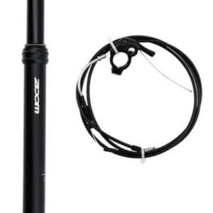 ZOOM Mountain Bike Adjustable Height via Thumb Remote Lever - Pro Dropper Adjustable Seatpost Internal Cable 31.6 Diameter 100mm Travel