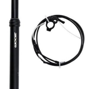 ZOOM Mountain Bike Adjustable Height via Thumb Remote Lever - Pro Dropper Adjustable Seatpost Internal Cable 31.6 Diameter 100mm Travel | Fitness Equipment Store