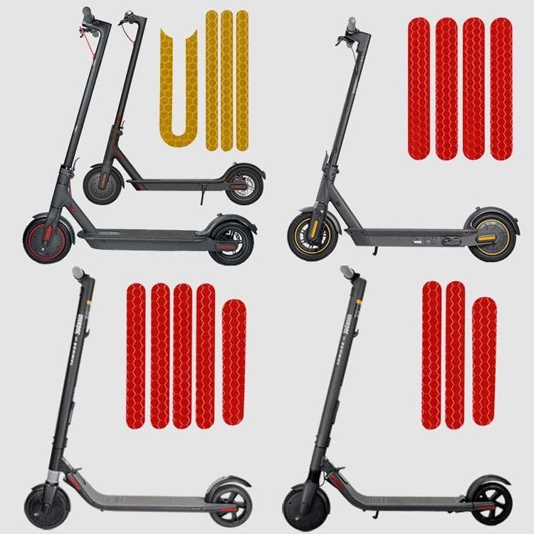 Reflective Stickers for Ninebot Es1 Scooter - Yellow 4 Reflective Stickers for Ninebot Es1 Scooter - Yellow - Image 4