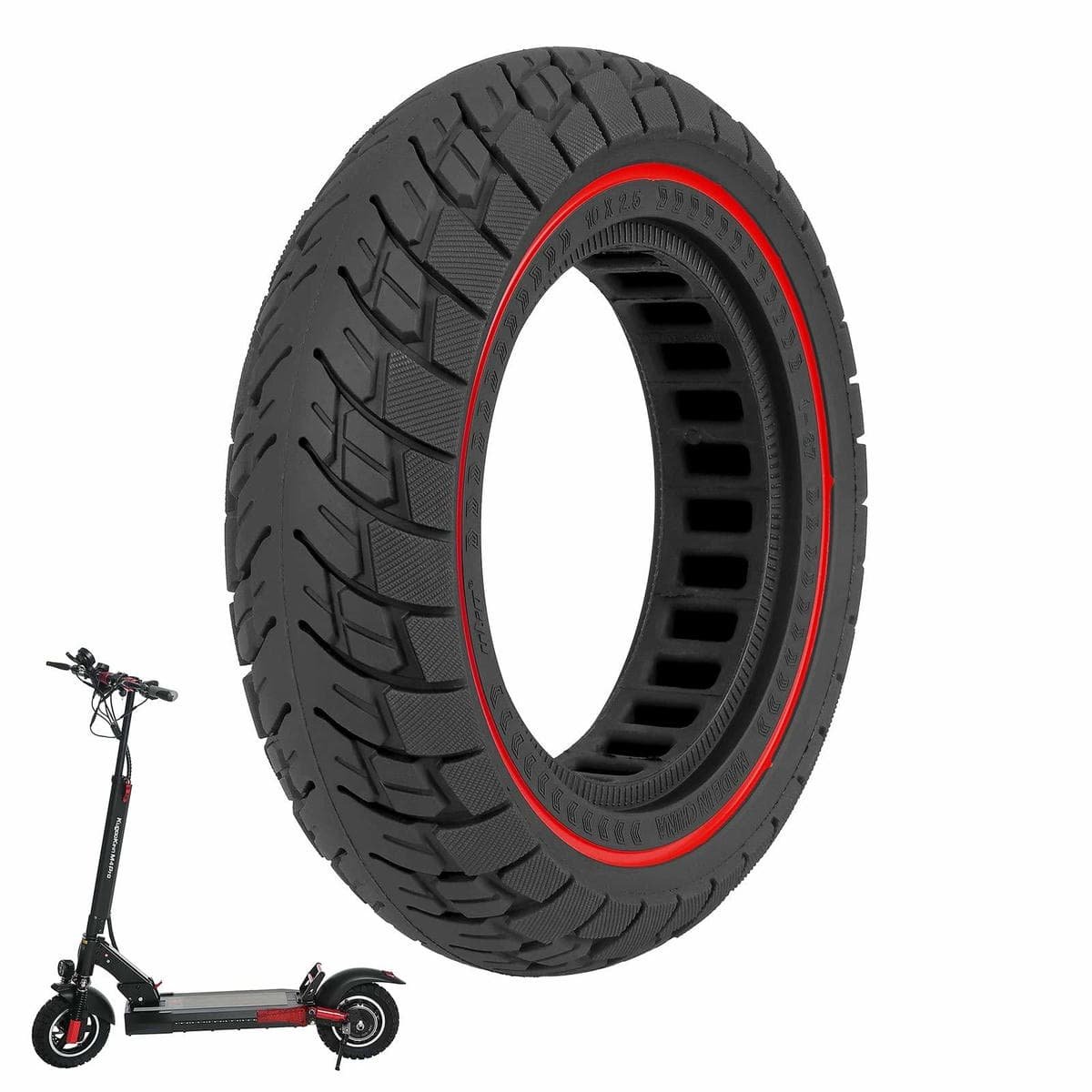 10 Electric Scooter with Non-slip Solid Tyre for Off-road Adventures 2 10 Electric Scooter with Non-slip Solid Tyre for Off-road Adventures - Image 2