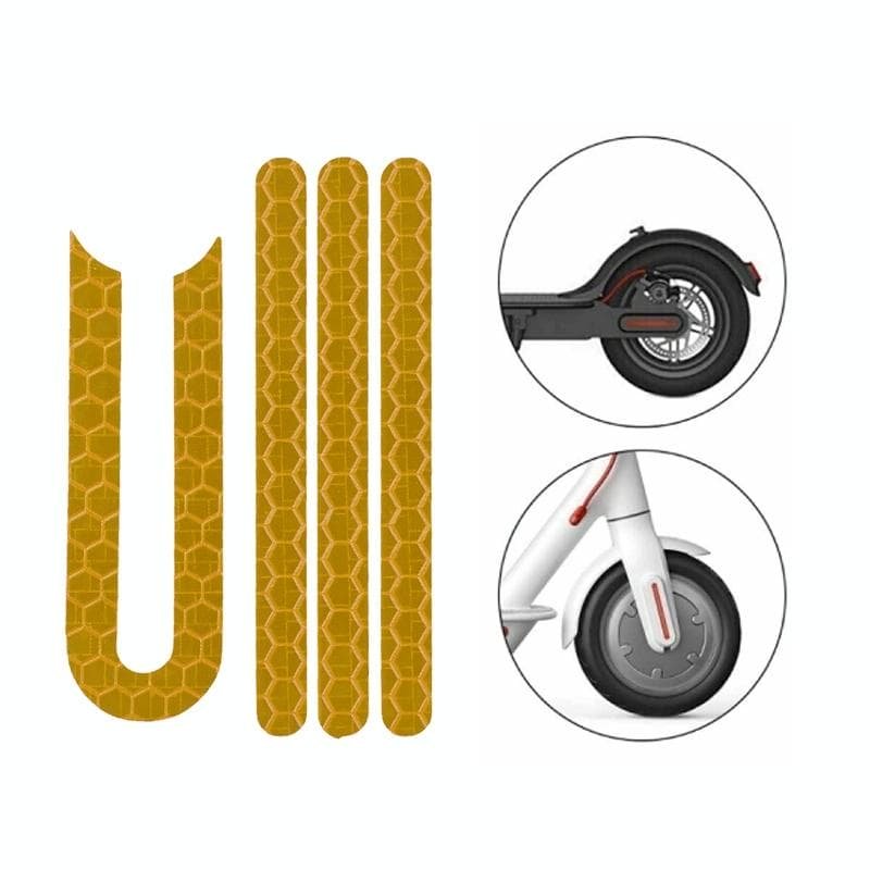 Reflective Stickers for Xiaomi Mijia M365 Pro Scooter - Yellow 1 Reflective Stickers for Xiaomi Mijia M365 Pro Scooter - Yellow