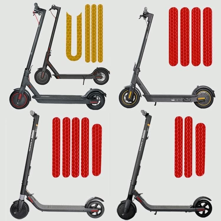 Reflective Stickers for Xiaomi Mijia M365 Pro Scooter - Yellow 4 Reflective Stickers for Xiaomi Mijia M365 Pro Scooter - Yellow - Image 4