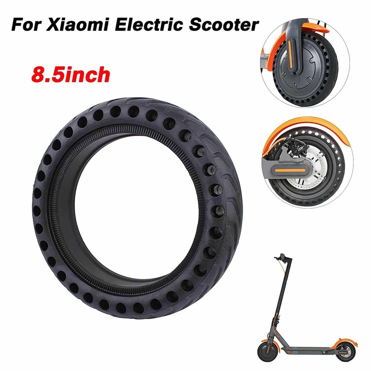 8.5 Electric Scooter Tire for Xiaomi Mijia M365 / M365 Pro - Honeycomb Anti-explosive Rubber - Black 8 8.5 Electric Scooter Tire for Xiaomi Mijia M365 / M365 Pro - Honeycomb Anti-explosive Rubber - Black - Image 8