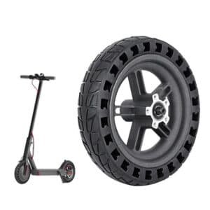 Shock-absorbing Honeycomb Tire for Xiaomi M365 Electric Scooter with 8.5 Rear Wheel - Black Hub